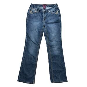 Vintage 90s D'Mode Flair Bootcut Jeans Embellished Rhinestone Size 11